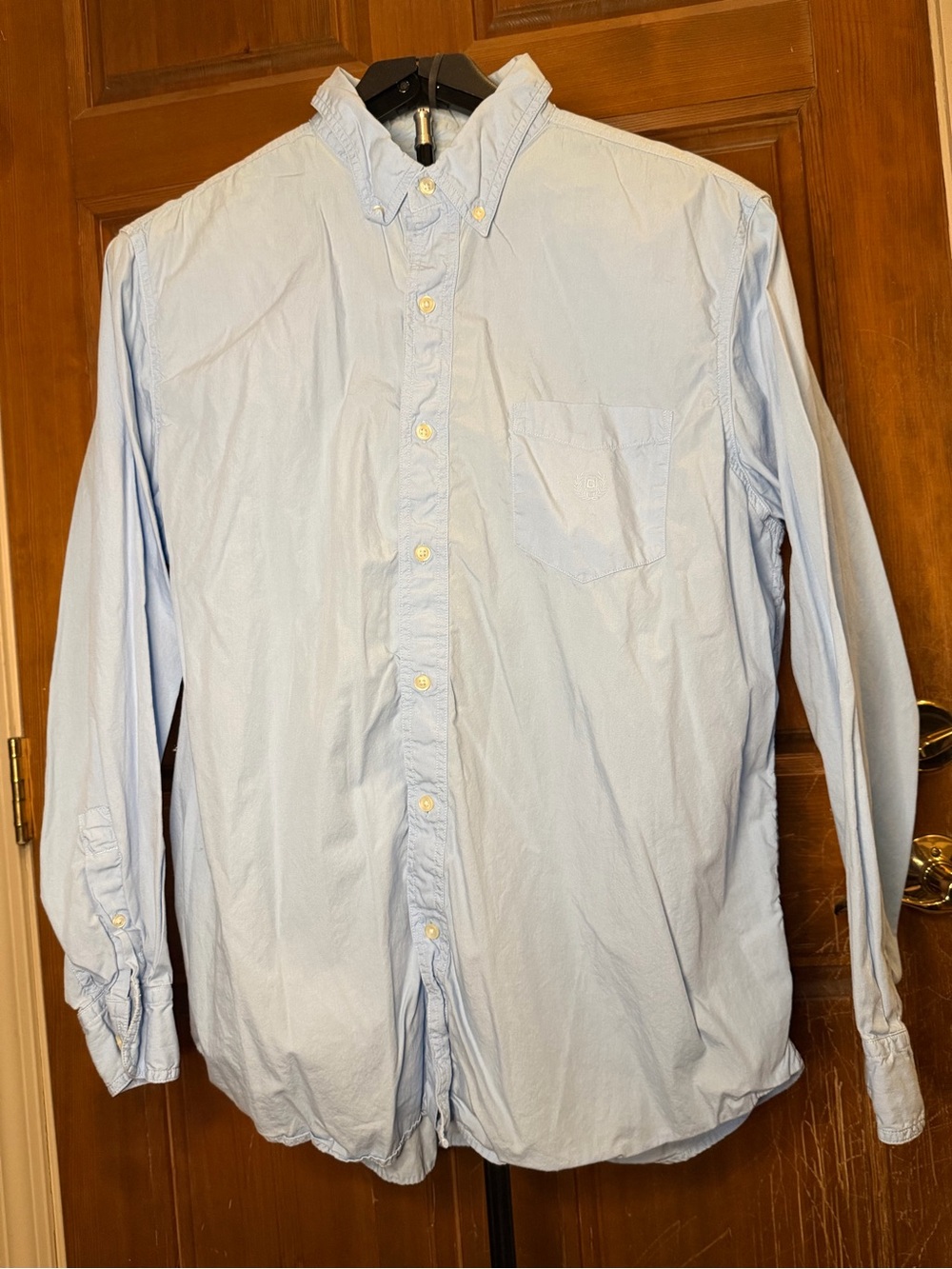 Chaps Classic Fit Light Blue Oxford Button-Down Shirt - Men’s XL